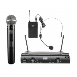 XLine MD-262C Радиосистема двухканальная c ручным передатчиком и поясным передатчиком с головной гарнитурой
